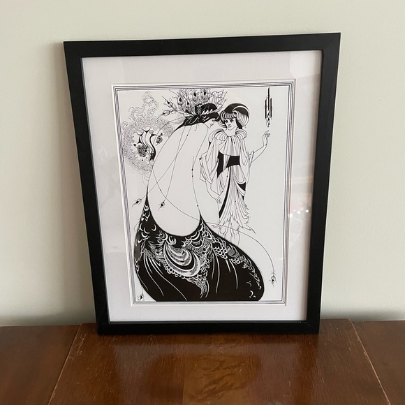 Other - Oscar Wilde Framed Print Salome Peacock Skirt 15x12 Aubrey Beardsley Art Nouveau